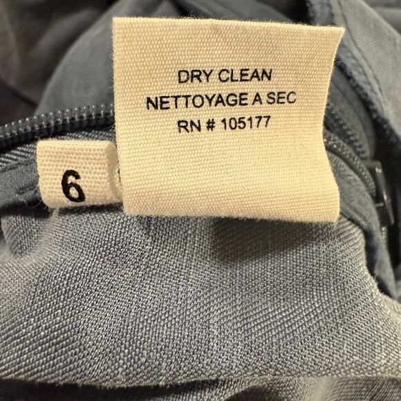 ULLA JOHNSON Womens Jordane Chambray Linen Jumpsuit Size 6 Blue Wide Leg Coastal - Picture 15 of 16